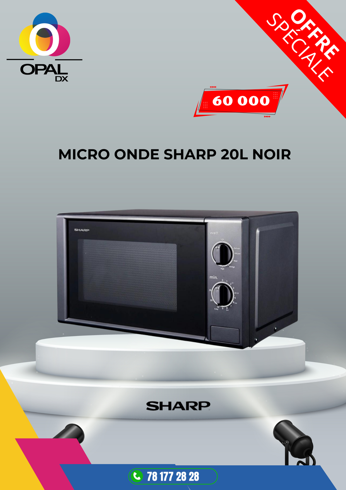 MICRO ONDE SHARP 20L NOIR