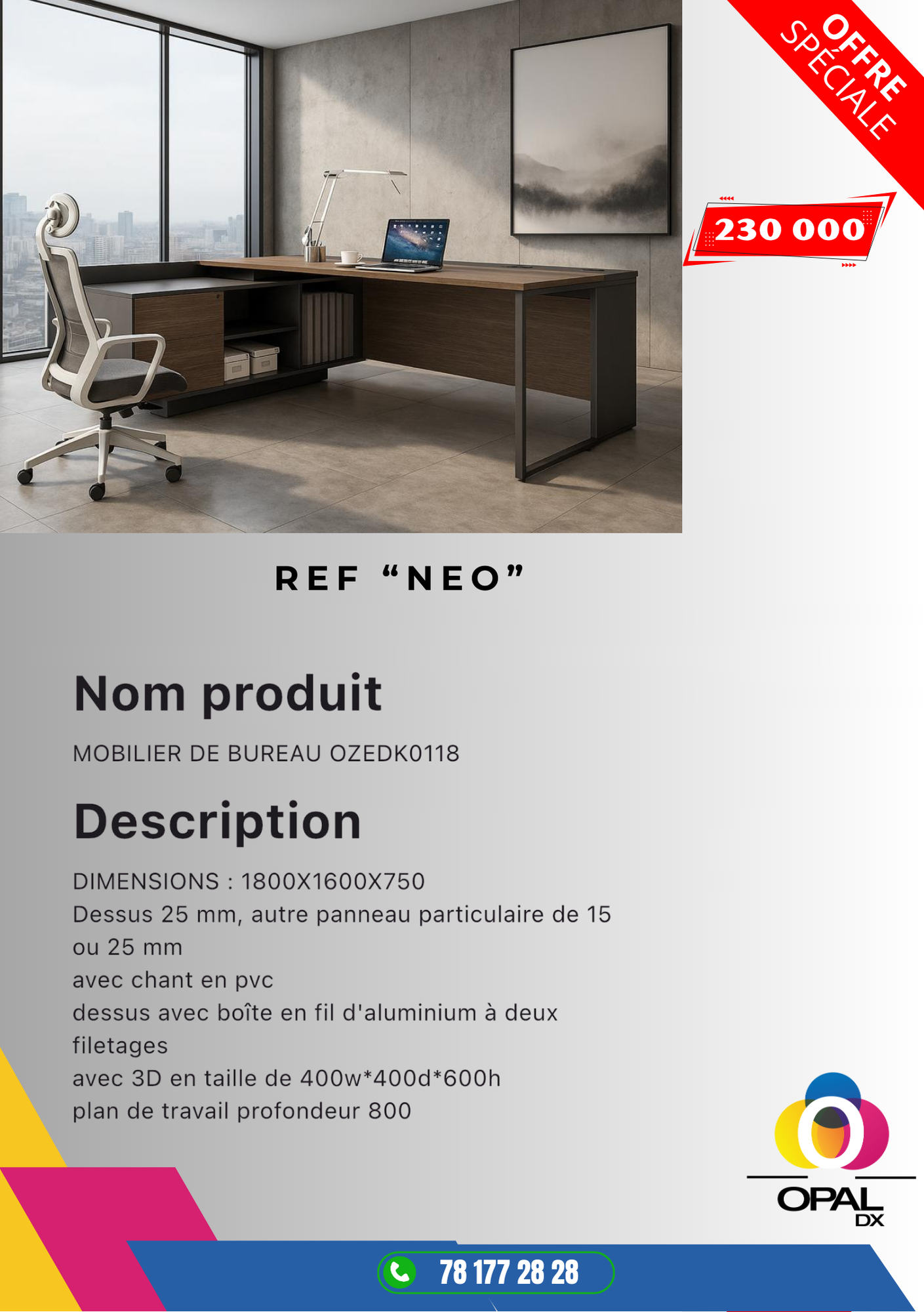 MOBILIER DE BUREAU RÉF "NEO"