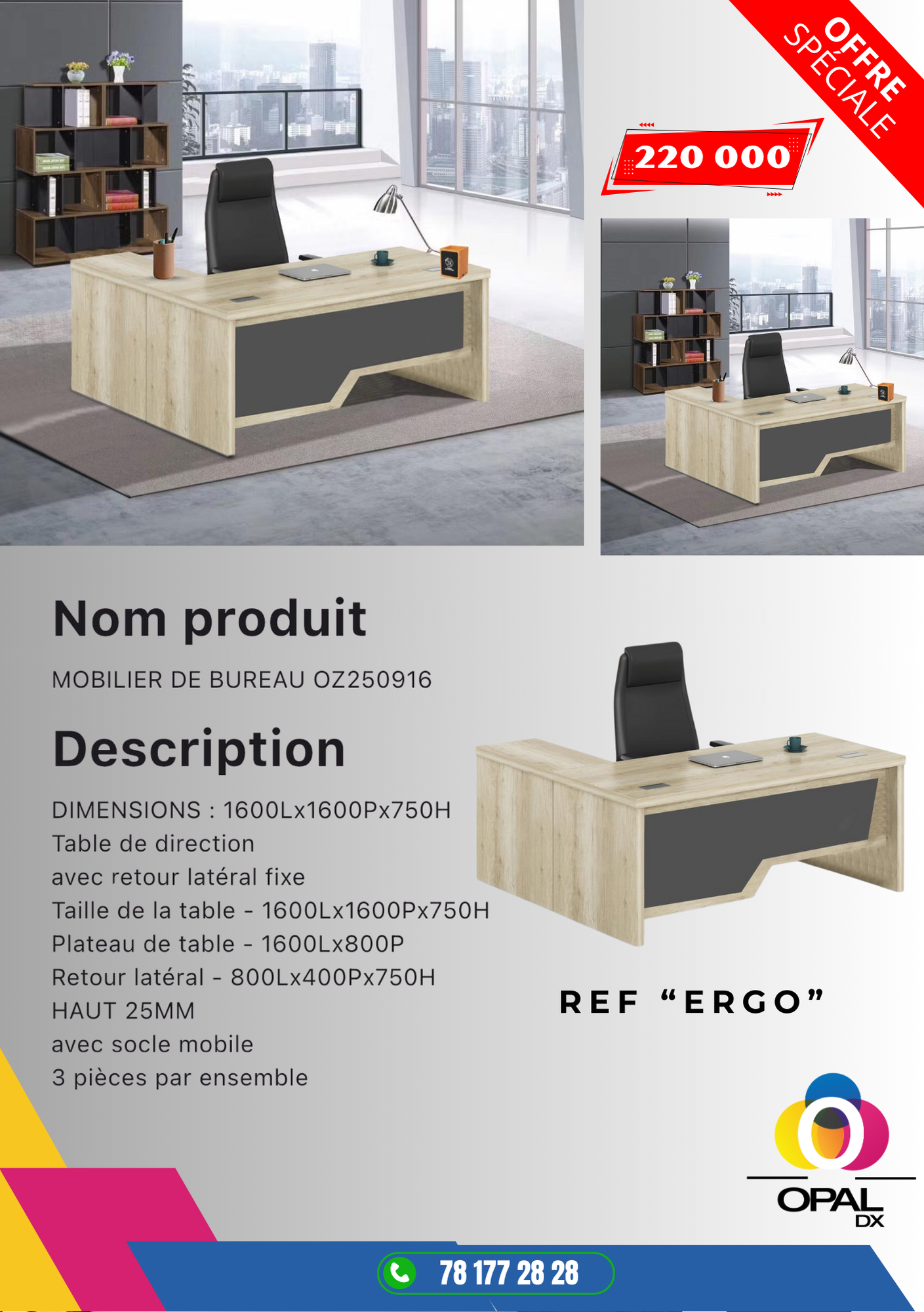 MOBILIER DE BUREAU RÉF "ERGO"