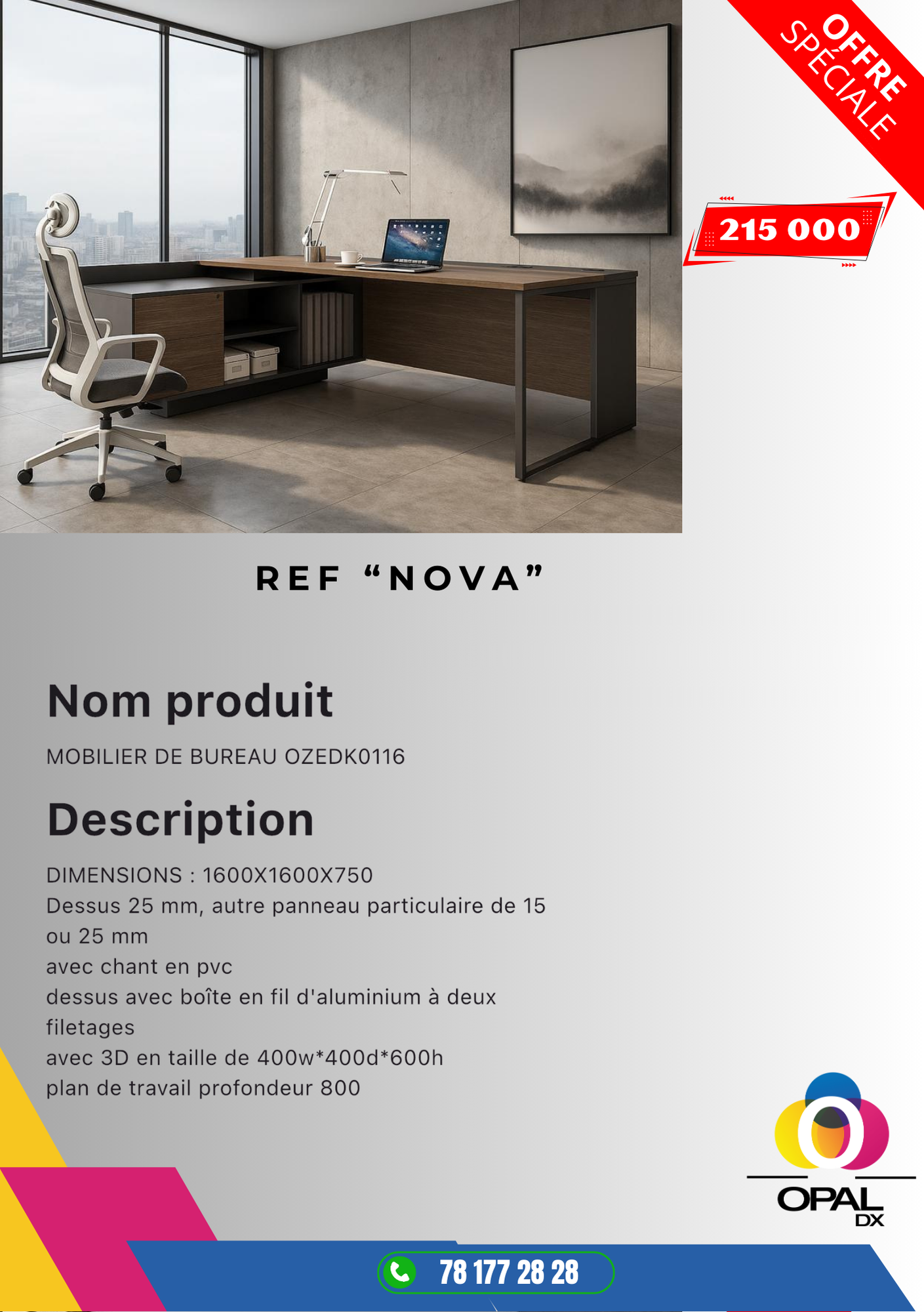 MOBILIER DE BUREAU RÉF "NOVA"