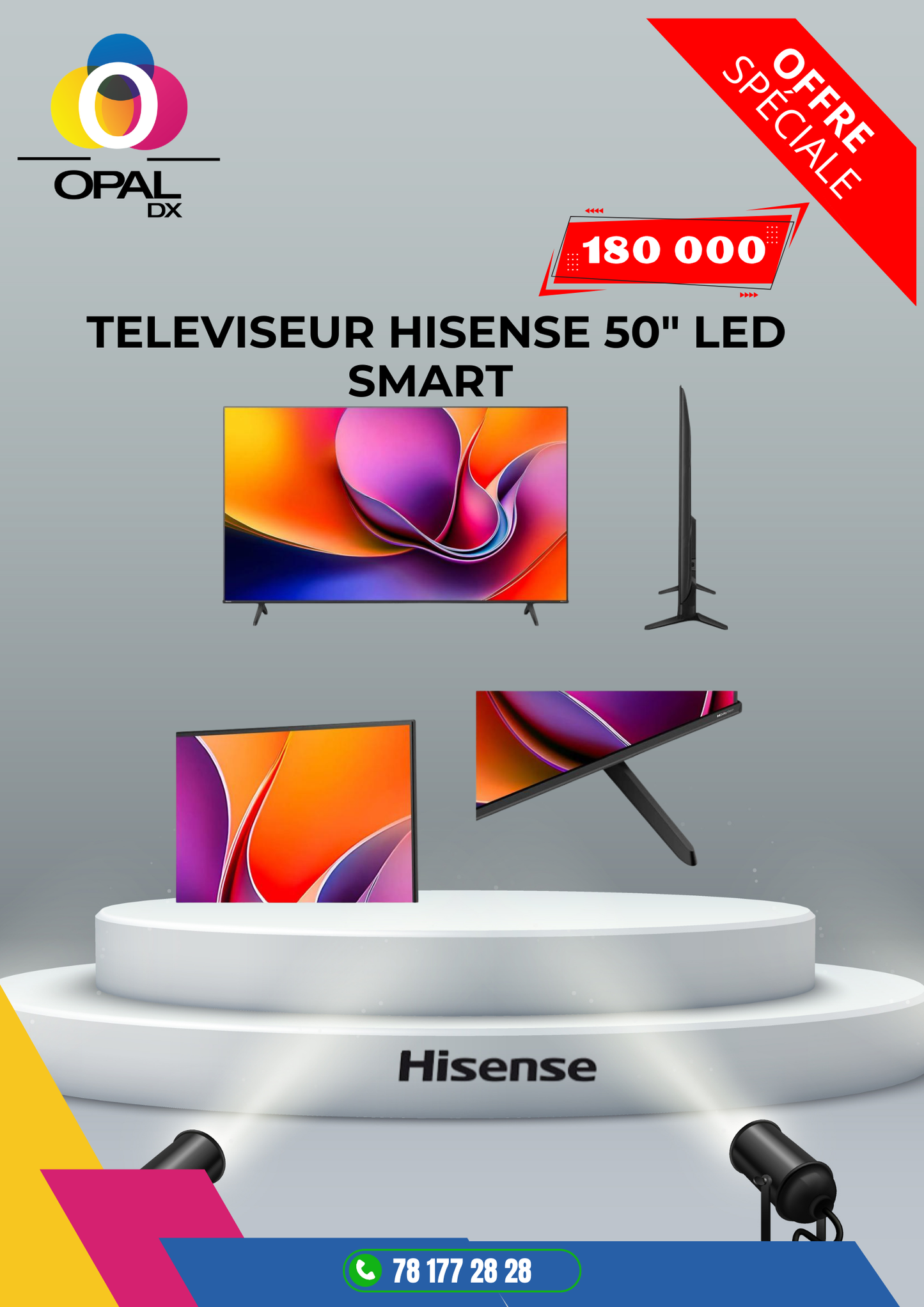 TÉLÉVISEUR HISENSE 50" LED SMART