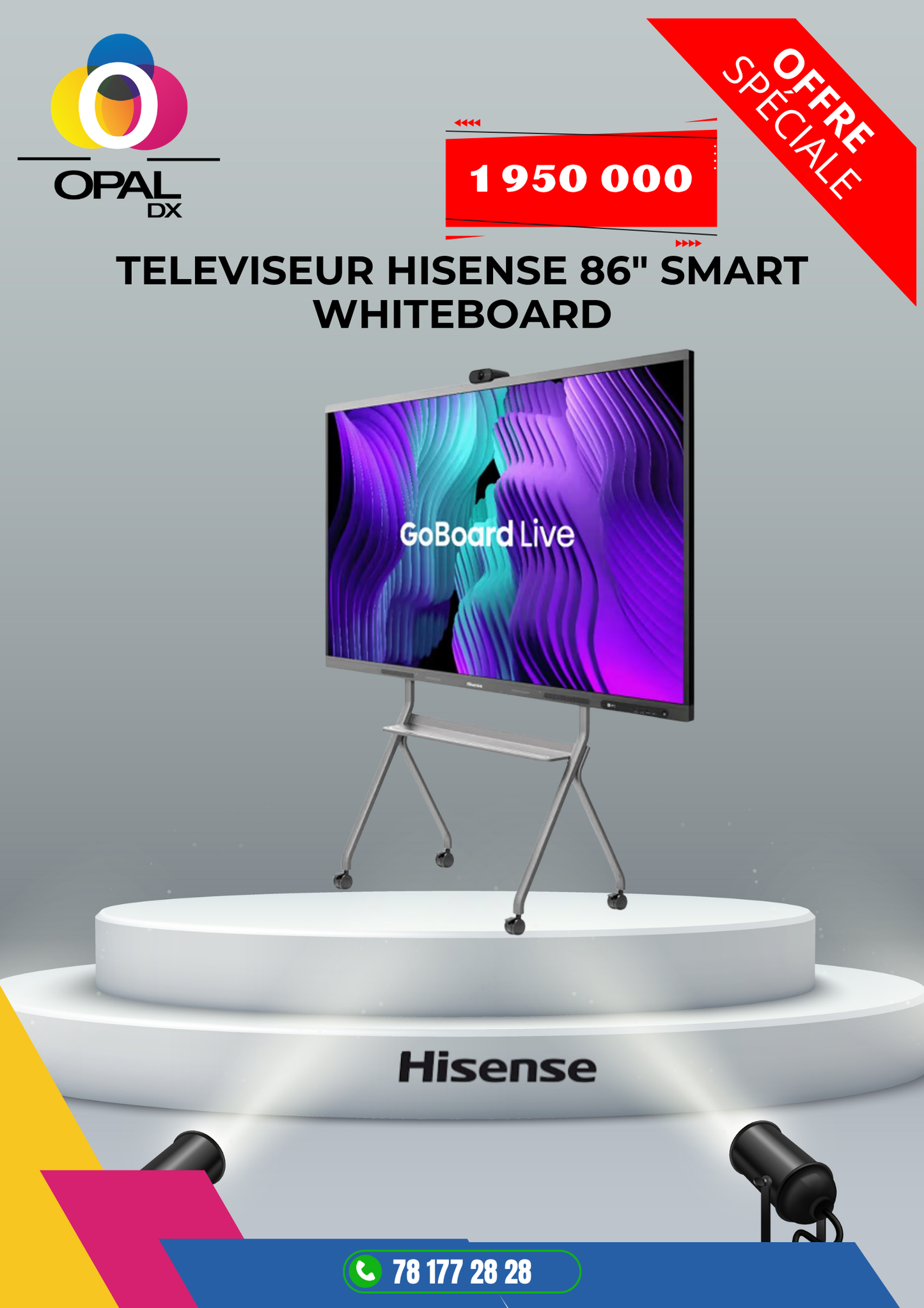 TÉLÉVISEUR HISENSE 86" SMART WHITEBOARD