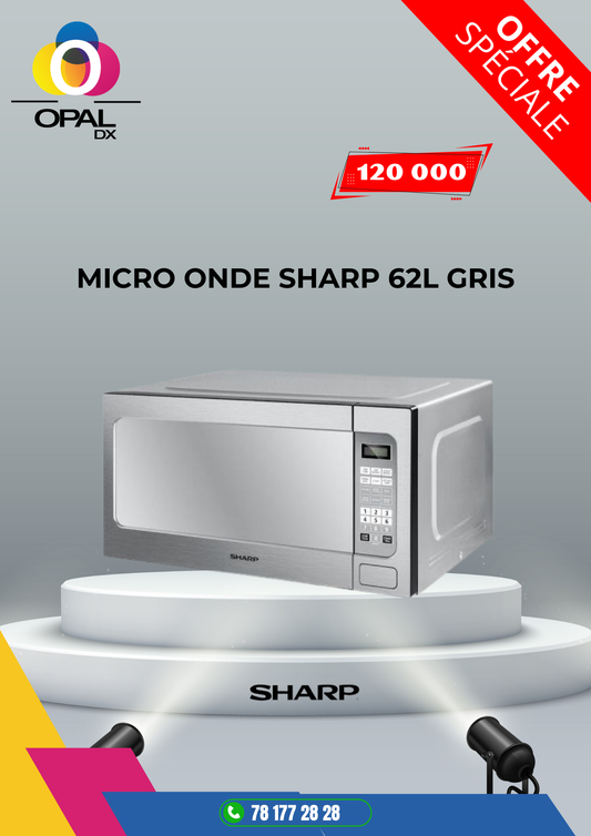 MICRO ONDE SHARP 62L GRIS