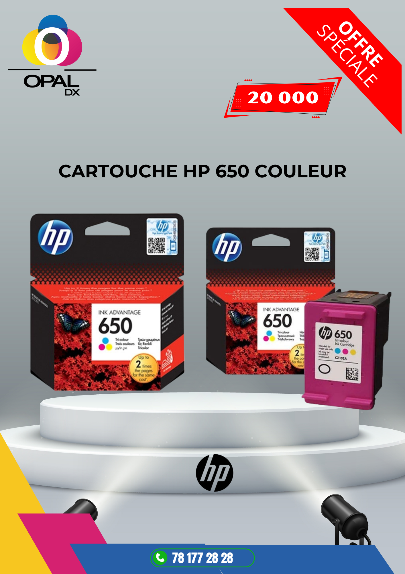 CARTOUCHE HP 650 COULEUR