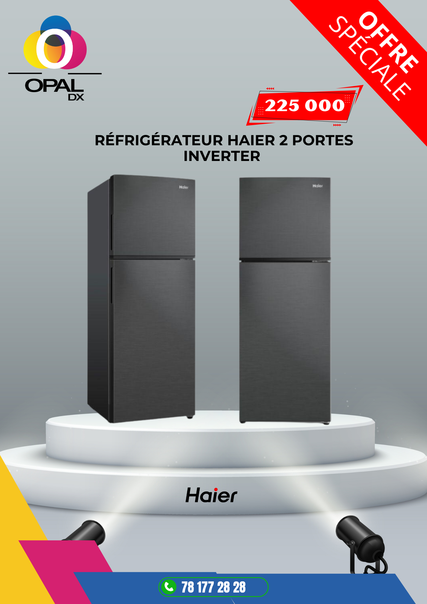 Réfrigérateur HAIER 2 portes inventer 250LITRS
