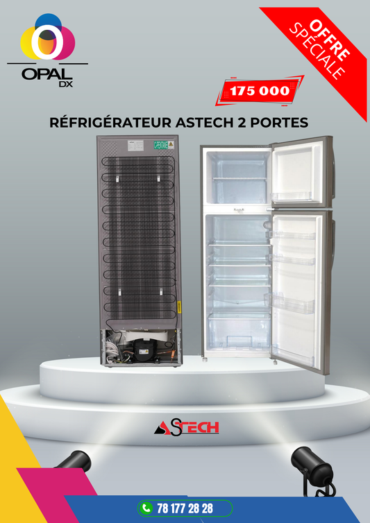 RÉFRIGÉRATEUR ASTECH 2 PORTES 250LITRES