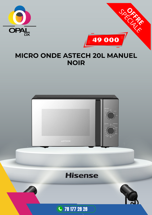 MICRO ONDE ASTECH 20L MANUEL NOIR