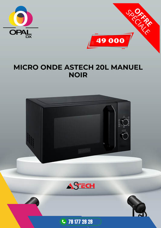 MICRO ONDE ASTECH 20L MANUEL NOIR