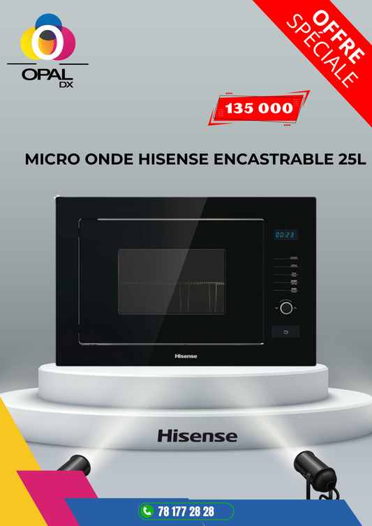 MICRO ONDE HISENSE ENCASTRABLE 25 LITRES