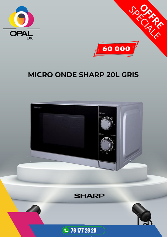 MICRO ONDE SHARP 20L GRIS