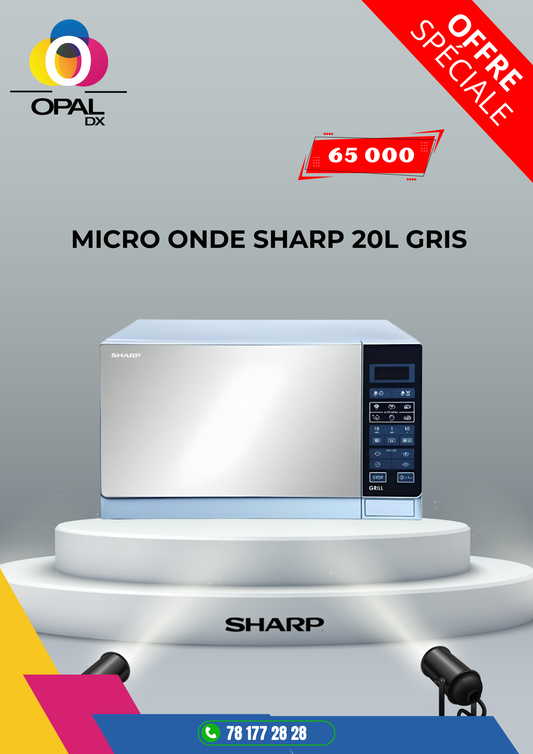 MICRO ONDE SHARP 20L GRIS