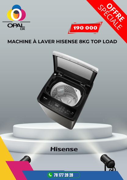 MACHINE À LAVER HISENSE 8KG TOP LOAD