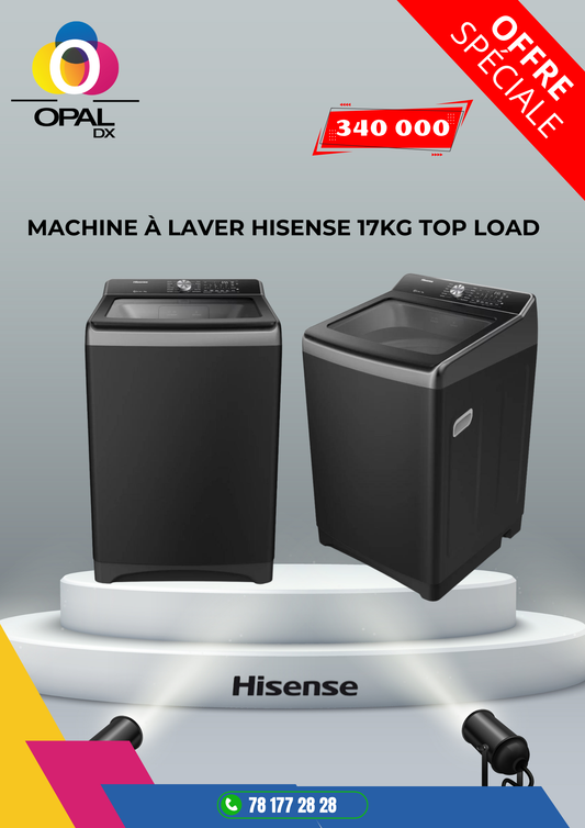 MACHINE À LAVER HISENSE 17KG TOP LOAD