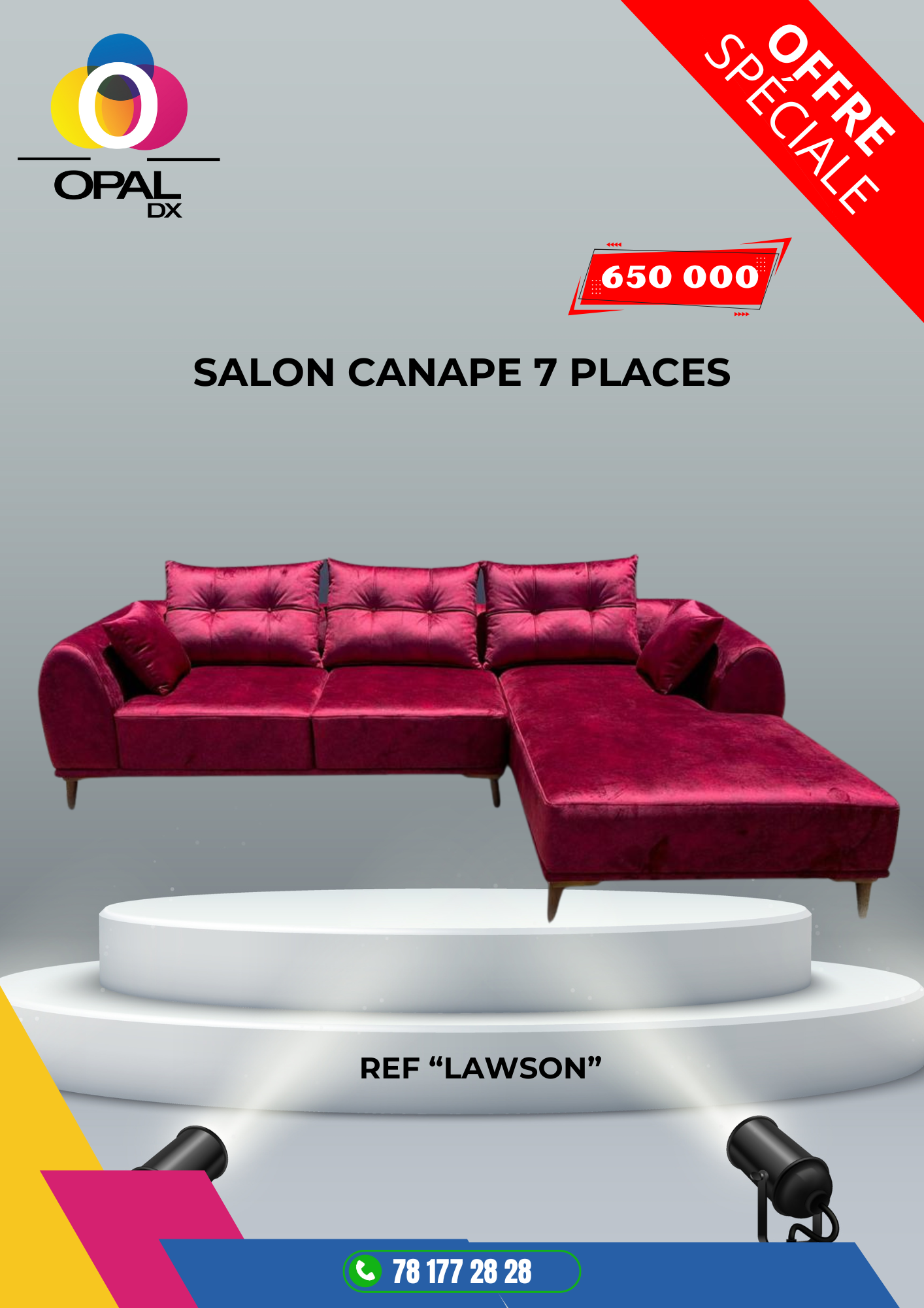 SALON CANAPÉ 7 PLACES