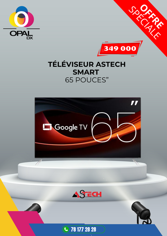 TÉLÉVISEUR ASTECH 65" SMART GOOGLE TV