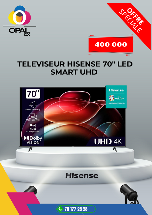 TÉLÉVISEUR HISENSE 70" LED SMART