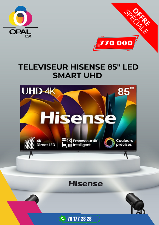TÉLÉVISEUR HISENSE 85" LED SMART