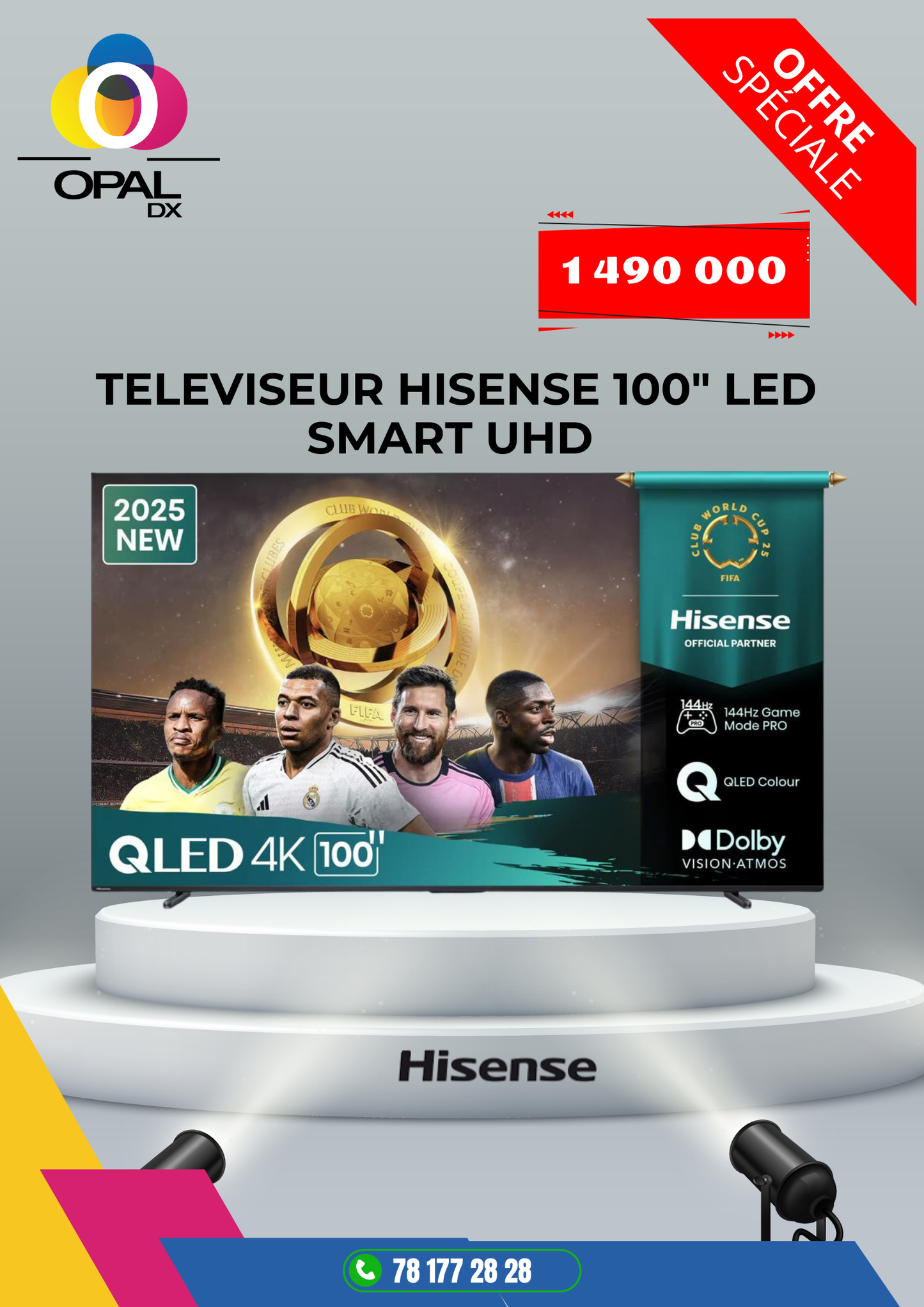 TÉLÉVISEUR HISENSE 100" SMART