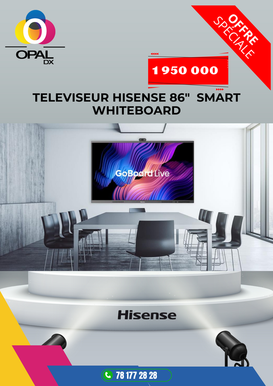 TÉLÉVISEUR HISENSE 86" SMART WHITEBOARD