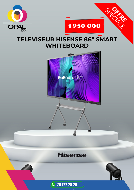 TÉLÉVISEUR HISENSE 86" SMART WHITEBOARD