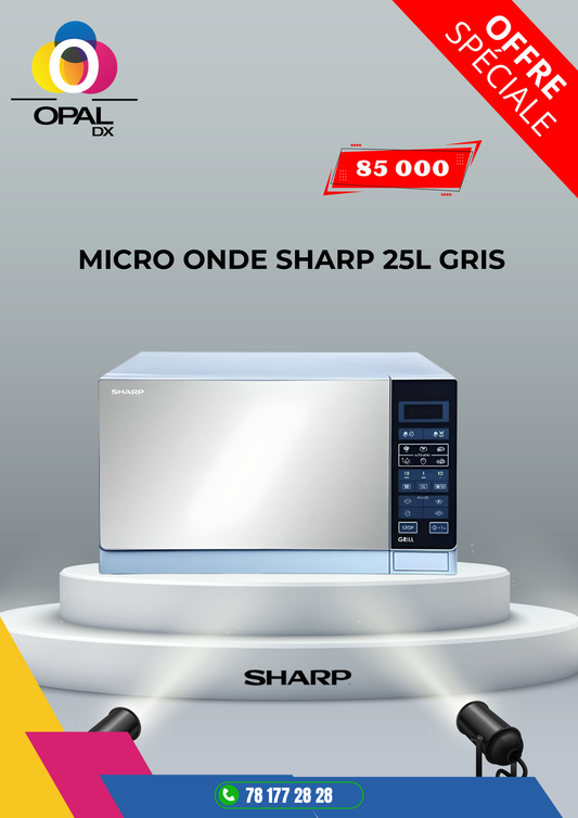 MICRO ONDE SHARP 25L GRIS