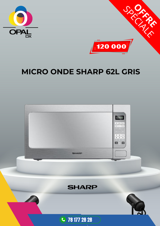 MICRO ONDE SHARP 62L GRIS