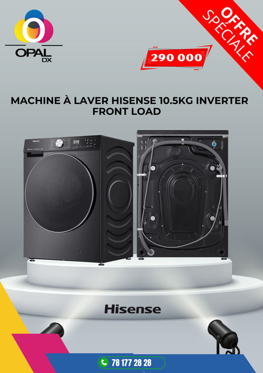 MACHINE À LAVER HISENSE 10.5KG INVERTER