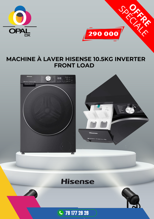 MACHINE À LAVER HISENSE 10.5KG INVERTER