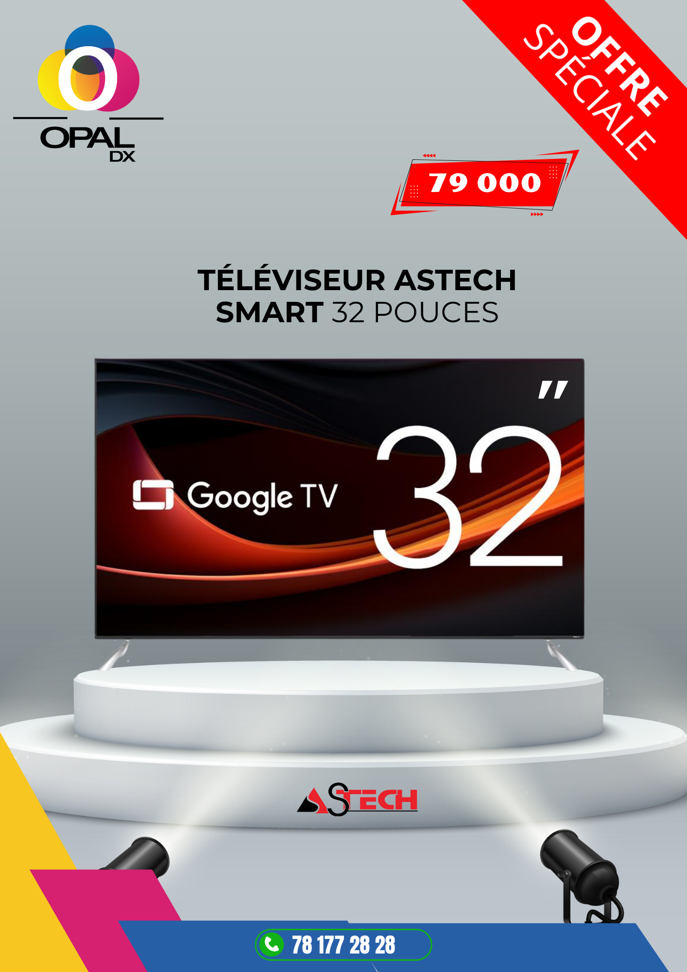 Téléviseur ASTECH 32" SMART