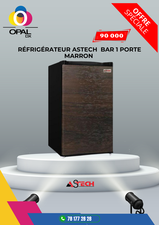 RÉFRIGÉRATEUR ASTECH BAR 1 PORTE 90LITRES