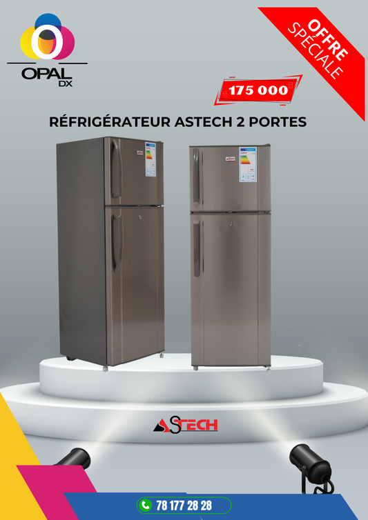 RÉFRIGÉRATEUR ASTECH 2 PORTES 250LITRES