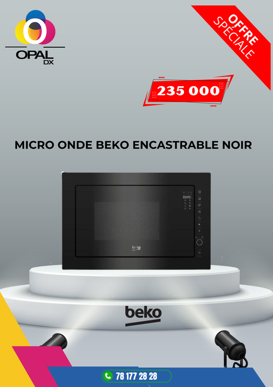 MICRO ONDE BEKO ENCASTRABLE NOIR 25LITRES