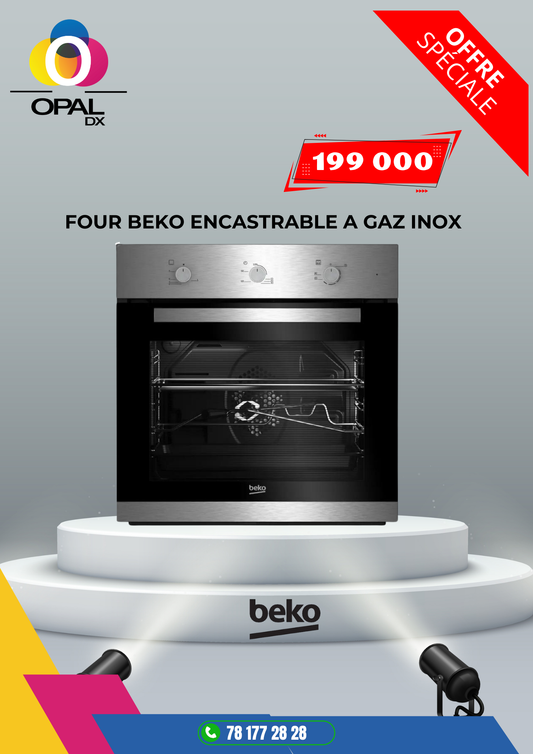 FOUR BEKO ENCASTRABLE À GAZ INOX
