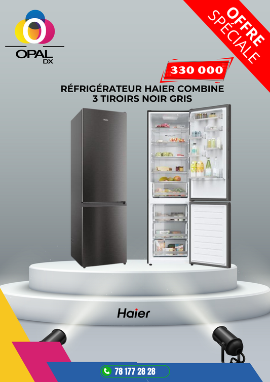 Réfrigérateur HAIER Combine 3 tiroirs 350LITRS
