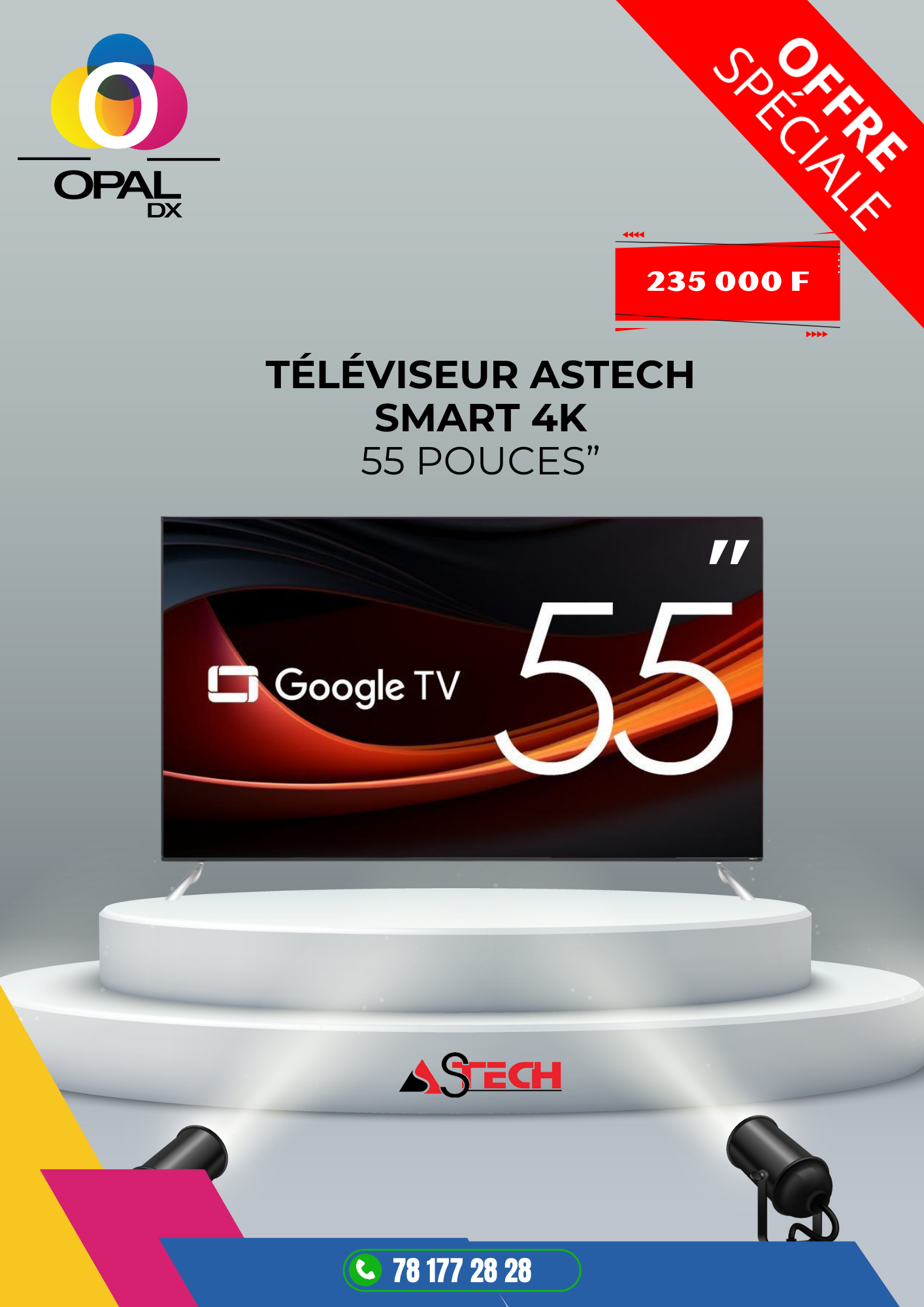 Téléviseur ASTECH 55" SMART
