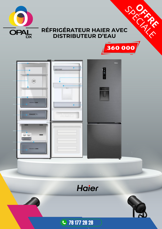 Réfrigérateur HAIER avec Fontaine Combine 320LITRES