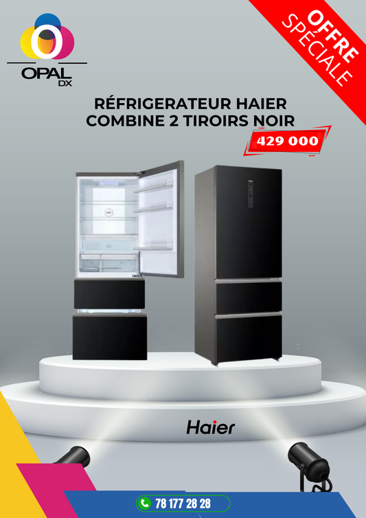 Réfrigérateur HAIER Combiné 2 Tiroirs 307 LITRES