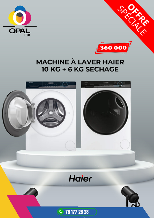 Machine à Laver  HAIER 10KG AVEC 6KG SECHAGE