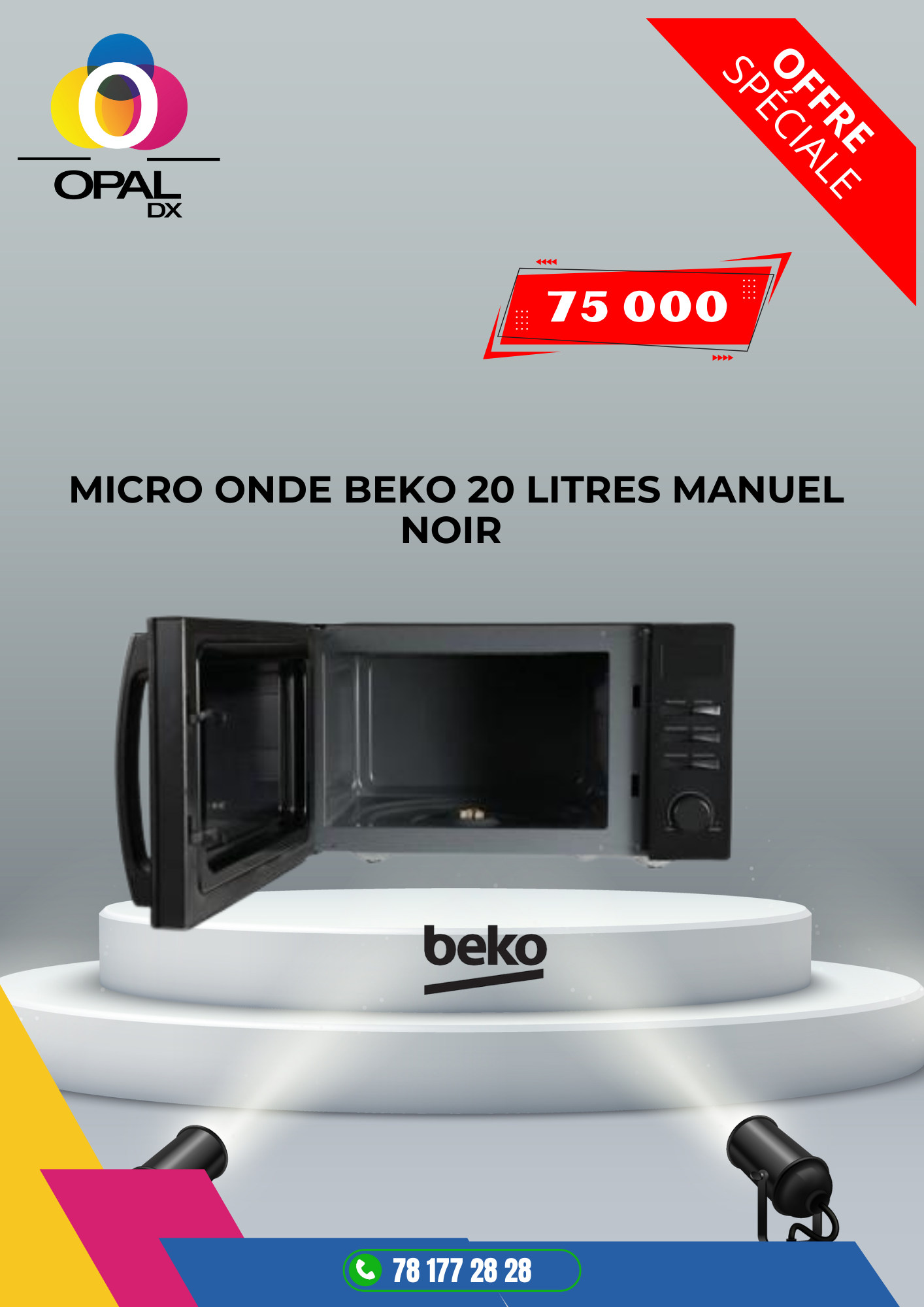 MICRO ONDE BEKO 23 LITRES MANUEL NOIR